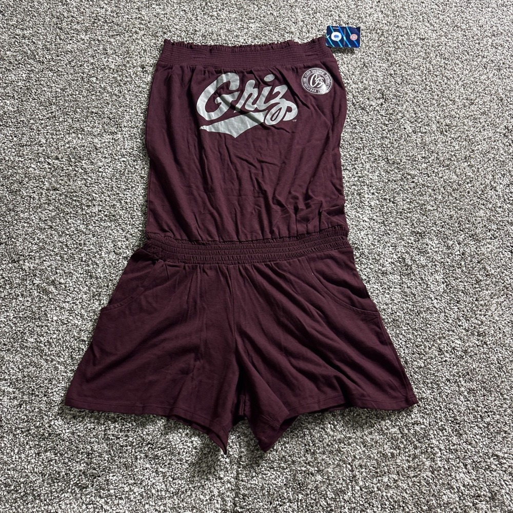 NEW Montana Griz Romper Strapless 1 Piece Women's Officially Licensed Large L